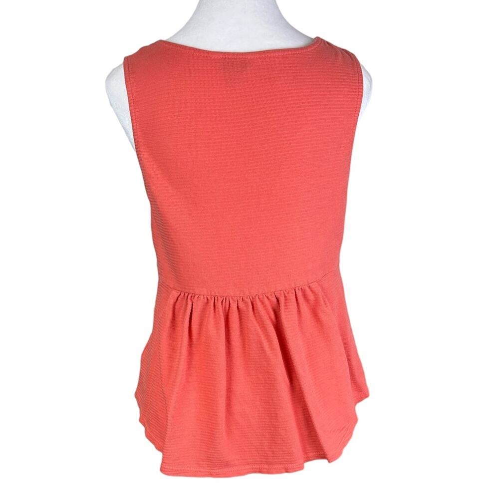 Lucky Brand Twist Front Peplum Tank Coral Size Small - Picture 4 of 7